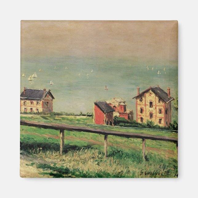 Imã Regatta em Villerville por Gustave Caillebotte (Frente)