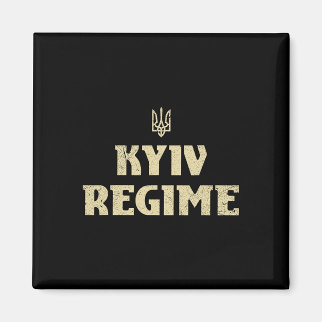 Imã Regime de Kiev Camisa engraçada do Tridente Ucrani (Frente)