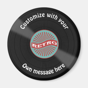 Imã Registro de vinil personalizado