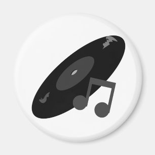 Imã Registro retro da música & preto da nota