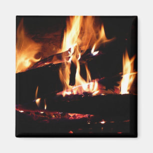 Imã Registros na fotografia de fogo quente da Lareira