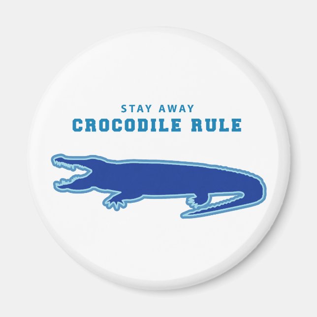 Imã Regra Crocodilo (Azul) (Frente)