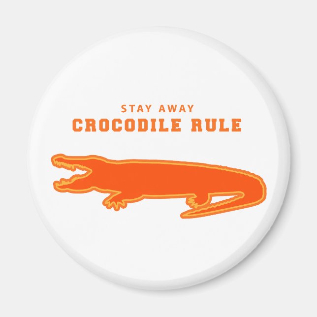 Imã Regra Crocodilo (Laranja) (Frente)