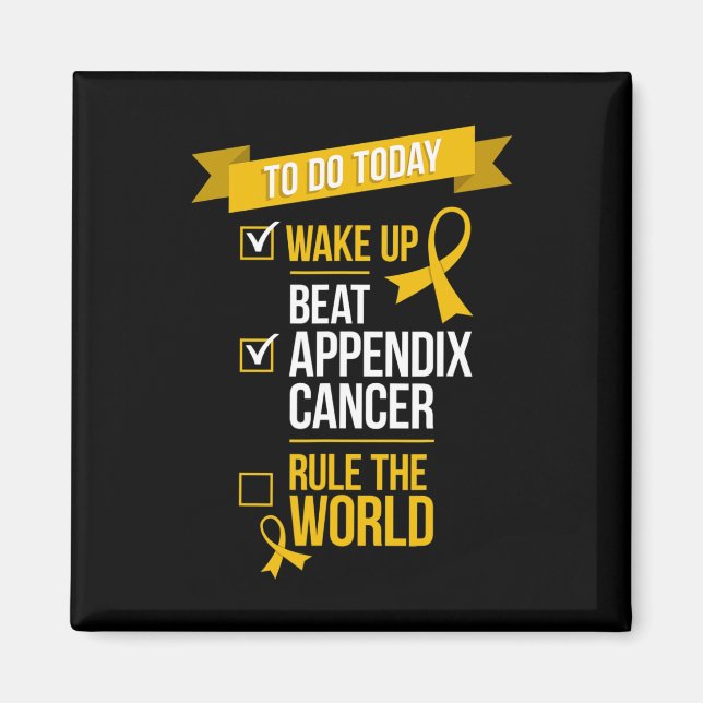 Imã Regra do Cancer do Apêndice de Batimentos para aco (Frente)