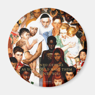 Imã Regra do ouro (Do to other) por Norman Rockwell