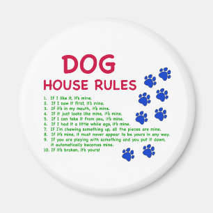 Imã Regras da casa do cachorro - regras para viver