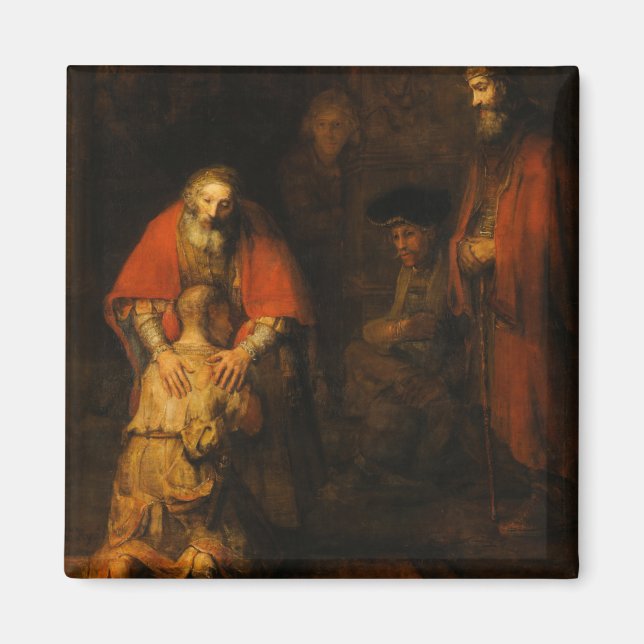Imã Regresso do Filho Prodígio por Rembrandt van Rijn (Frente)