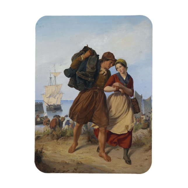 Ímã Regresso do pescador (por Rudolf Jordan) (Vertical)