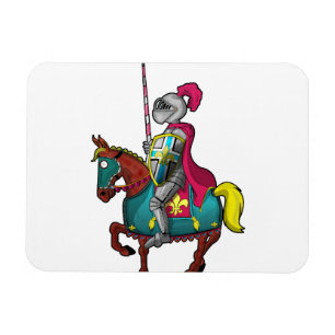 Ímã Rei Arthur cavaleiro medievil e cavalo