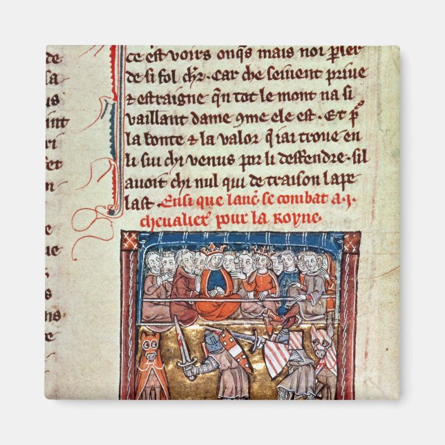 Imã Rei Arthur e Guinevere assistindo a um (Frente)