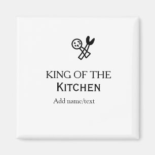 Imã Rei da cozinha chef cozinhando adicionar nome coro
