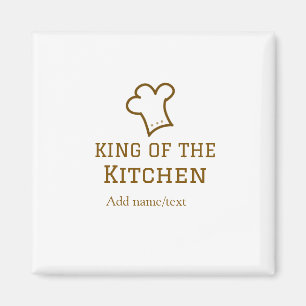 Imã Rei da cozinha marrom chef cozinhando chapéu marro