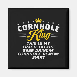 Imã Rei de Cornhole Traalkin Presente Divertido de Cor