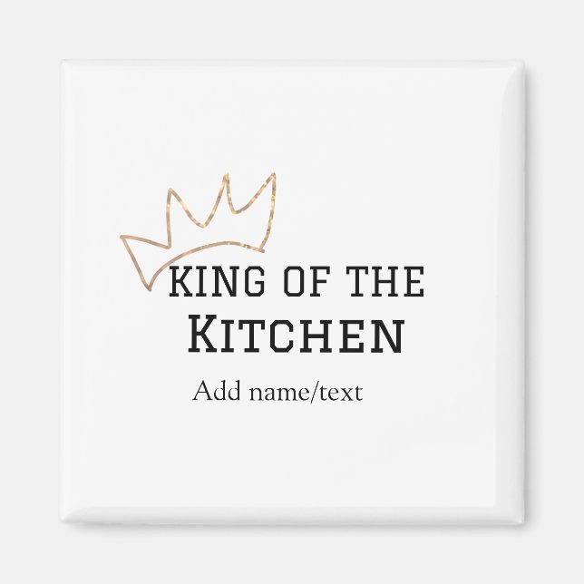 Imã Rei do cozinhar do cozinheiro da cozinha adiciona  (Frente)