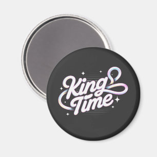 Imã Rei do Tempo Tipografia Retro Motivacional Design