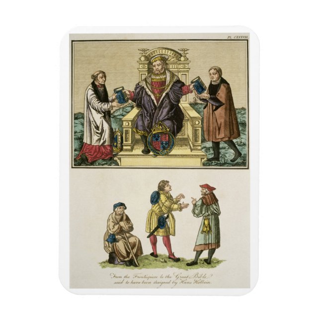 Ímã Rei Henrique VIII (1491-1547) da frente (Vertical)