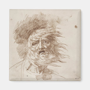 Imã Rei Lear na tempestade (caneta e tinta do bistre