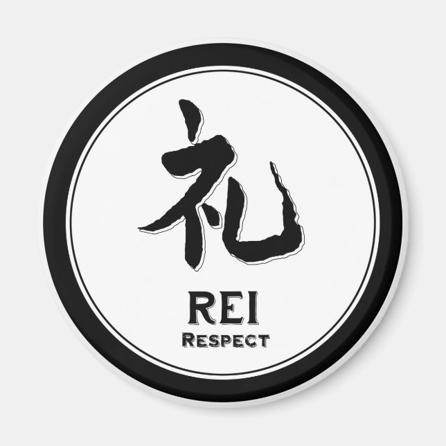 Imã REI respeita bushido virtude samurai kanji (Frente)