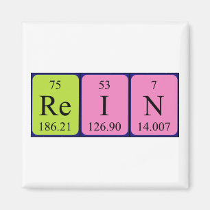 Imã Rein o ímã do nome da mesa periódica