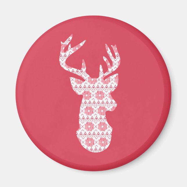 Imã Reinador de Natal do Knit Winter Magnet (Frente)