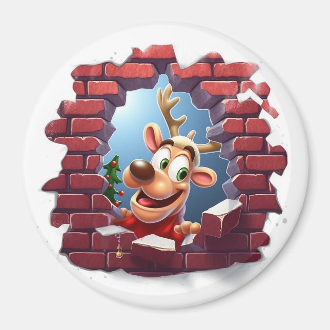 Imã Reindeer 3D (Frente)