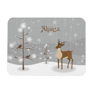 Ímã Reindeer de Feriado Ahimsa