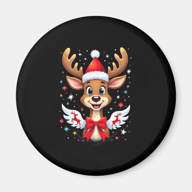 Imã Reindeer de natal (3) (Frente)