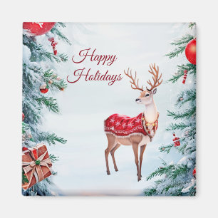 Imã Reindeer Foliday Magnet