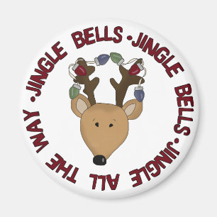 Imã Reindeer Jingle Bells Camisetas e presentes