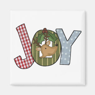 Imã Reindeer Joy Holiday Camisetas e presentes