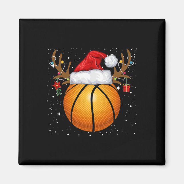 Imã Reindeer Santa Hat no natal Holida (Frente)