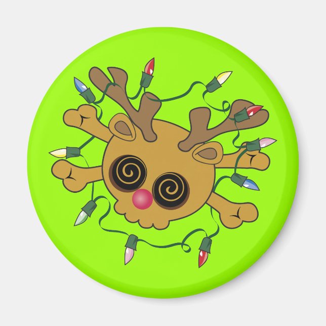 Imã Reindeer Skull (Frente)