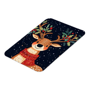 Ímã Reindeer Starry Natal Twinkle Night
