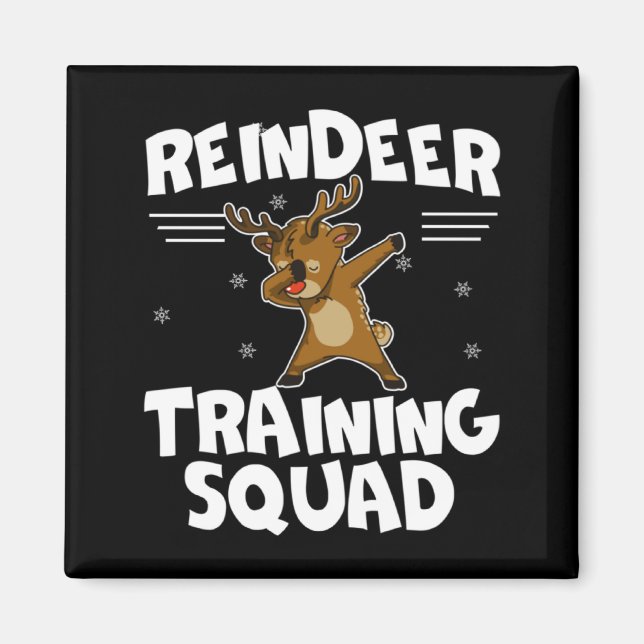 Imã Reindeer Training Squad Deer Team Xmas Running New (Frente)