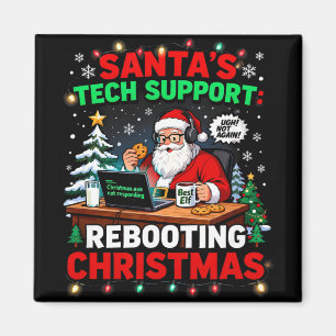 Imã Reiniciando o Suporte Técnico do Papai Noel Engraç