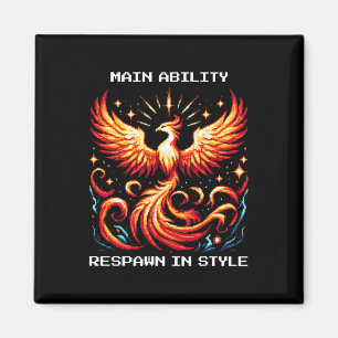 Imã Reiniciar no Estilo Phoenix Pixel Revival Arte de 