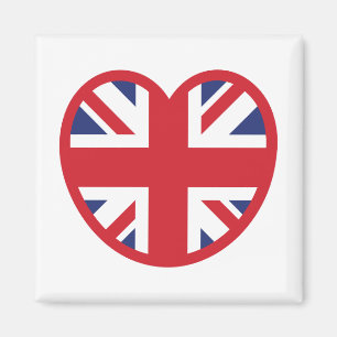 Imã Reino Unido Union Jack Flag Heart