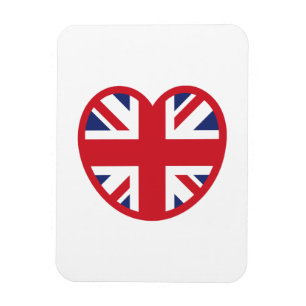 Ímã Reino Unido Union Jack Flag Heart