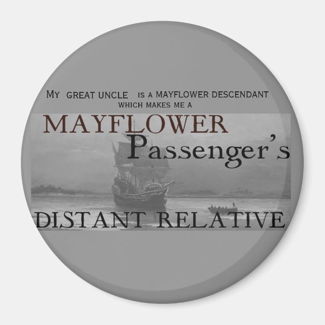 Imã Relativo Distante do Passageiro Mayflower (Frente)