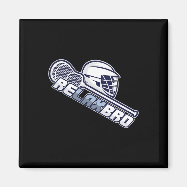 Imã Relax Bro Lax Stick Lacrosse Player (Frente)