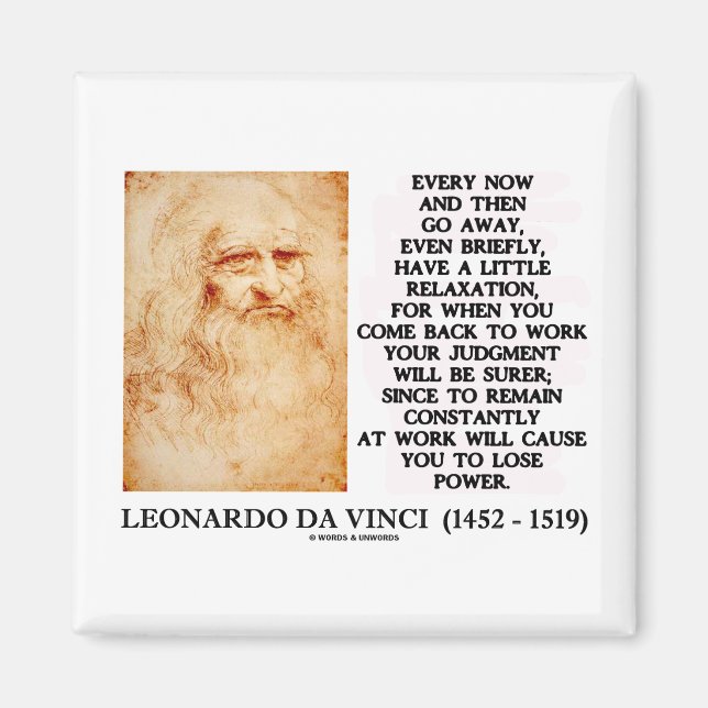 Imã Relaxamento Leonardo da Vinci Poder de Julgamento (Frente)