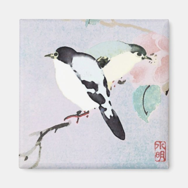 Imã Relaxando Aves ~ Magnet Asiático Japonês (Frente)