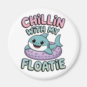 Imã Relaxando com Meu Boia Shark Baby Kids