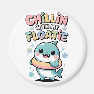 Imã Relaxando com Meu Boia Shark Baby Kids