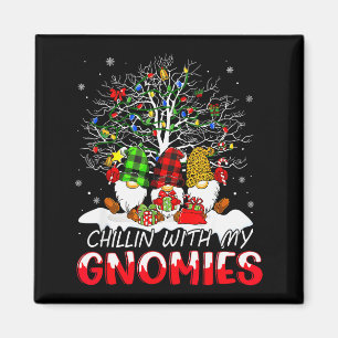 Imã Relaxando Com Meus Gnomos Natal Divertido Família