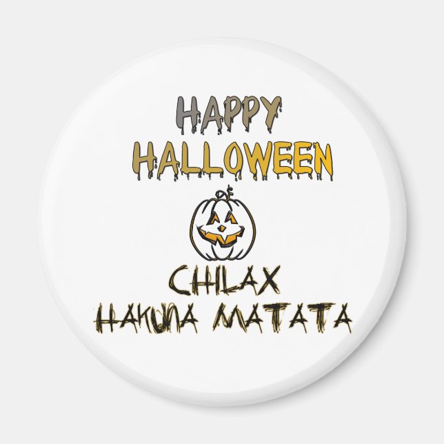 Imã Relaxe o Feliz Dia das Bruxas (Frente)