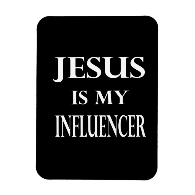 Ímã Religião - Jesus é meu influente (Vertical)