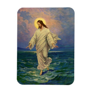 Ímã Religião Vintage, Jesus Cristo está caminhando n