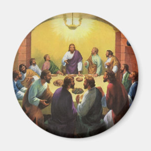 Imã Religião Vintage, Última Ceia com Jesus Cristo