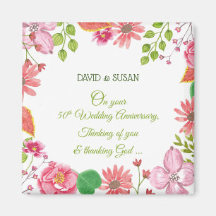 Imã Religious 50th Wedding Anniversary Flowers